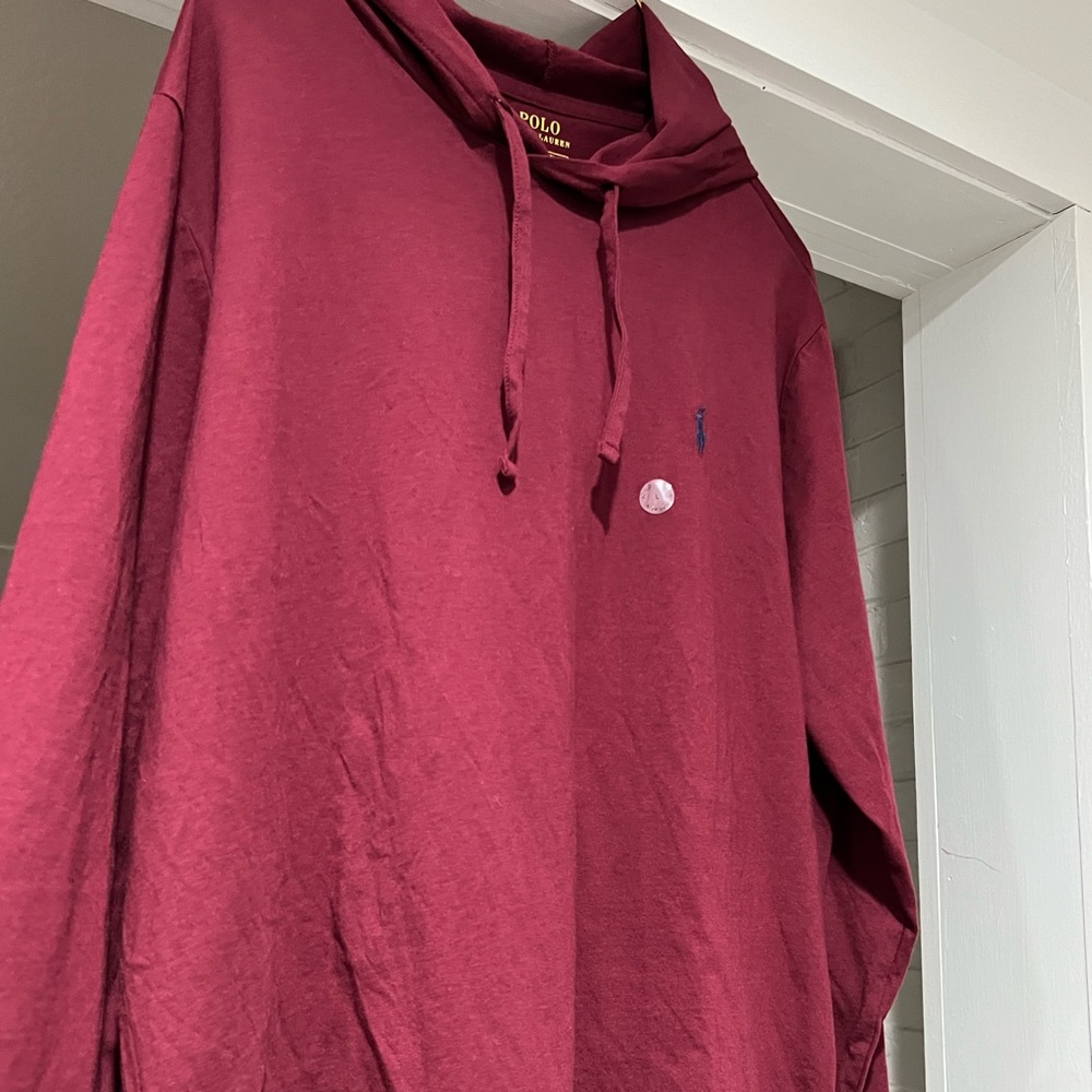 NWT Men’s Polo Ralph Lauren Size L Classical Red Pullover Lightweight Sweatshirt
